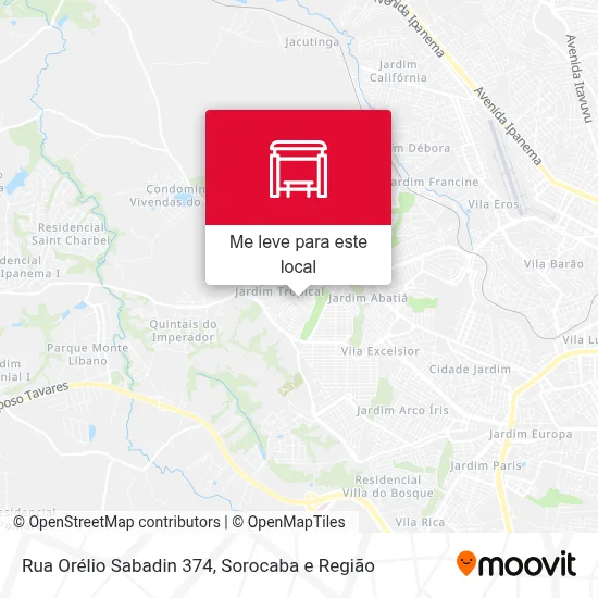 Rua Orélio Sabadin 374 mapa