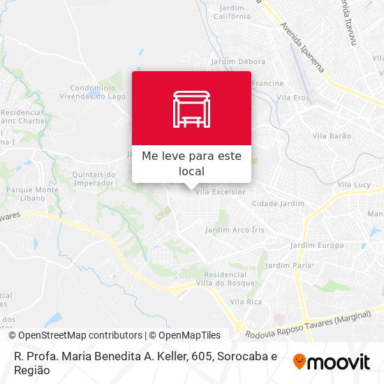 R. Profa. Maria Benedita A. Keller, 605 mapa
