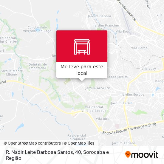R. Nadir Leite Barbosa Santos, 40 mapa
