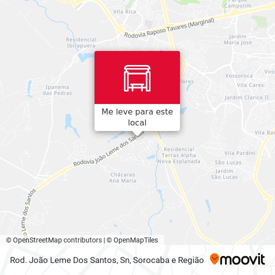 Rod. João Leme Dos Santos, Sn mapa