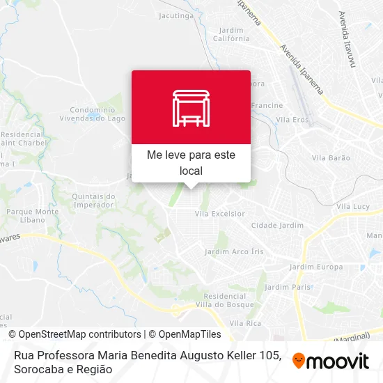 Rua Professora Maria Benedita Augusto Keller 105 mapa