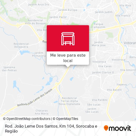 Rod. João Leme Dos Santos, Km 104 mapa