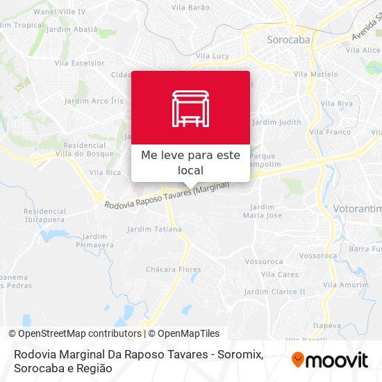 Rodovia Marginal Da Raposo Tavares - Soromix mapa