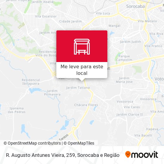 R. Augusto Antunes Vieira, 259 mapa