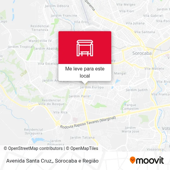 Avenida Santa Cruz, mapa