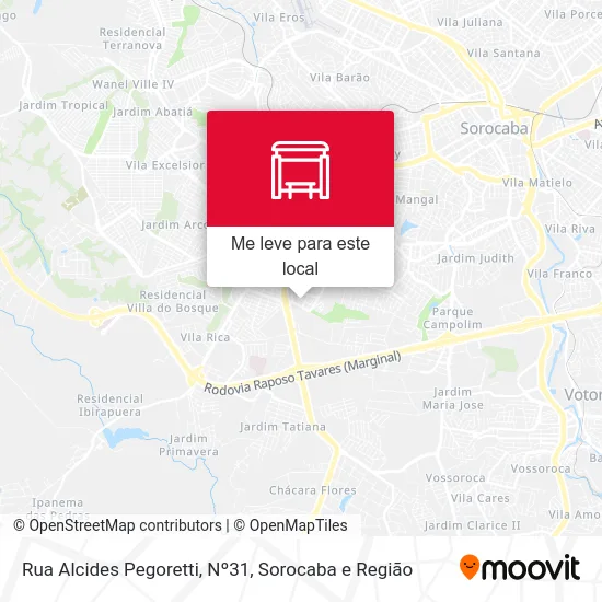 Rua Alcides Pegoretti, Nº31 mapa