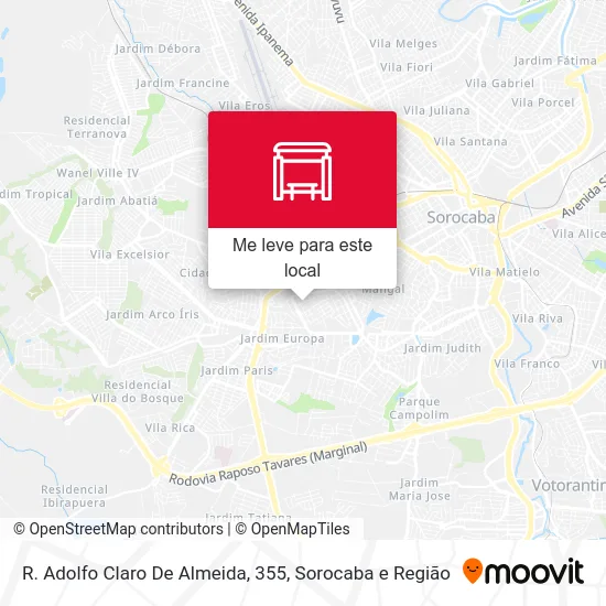 R. Adolfo Claro De Almeida, 355 mapa