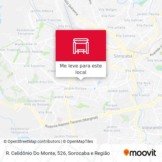 R. Celidônio Do Monte, 526 mapa
