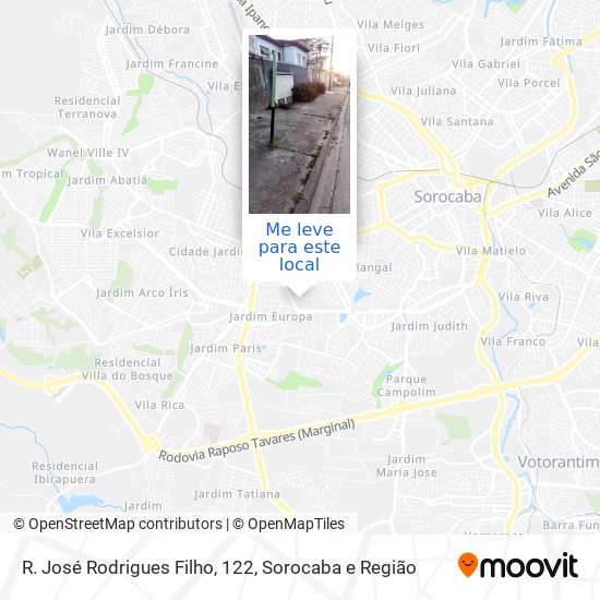 R. José Rodrigues Filho, 122 mapa