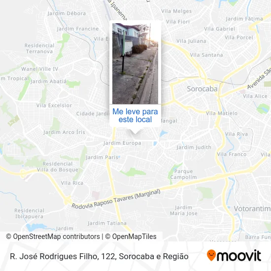 R. José Rodrigues Filho, 122 mapa