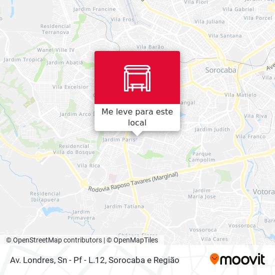 Av. Londres, Sn - Pf - L.12 mapa