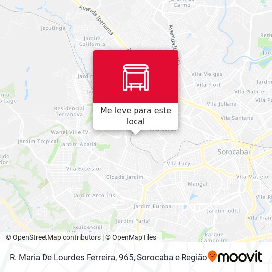 R. Maria De Lourdes Ferreira, 965 mapa