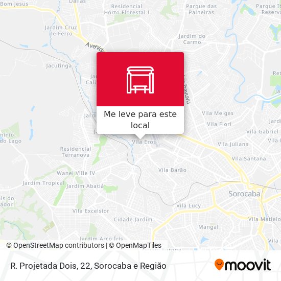 R. Projetada Dois, 22 mapa