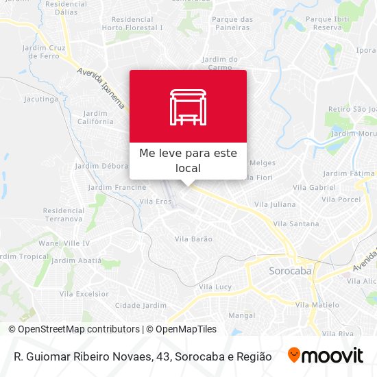 R. Guiomar Ribeiro Novaes, 43 mapa