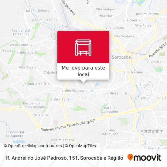 R. Andrelino José Pedroso, 151 mapa