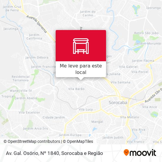 Av. Gal. Osório, Nº 1840 mapa