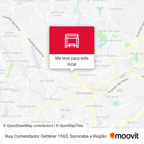 Rua Comendador Oetterer 1565 mapa
