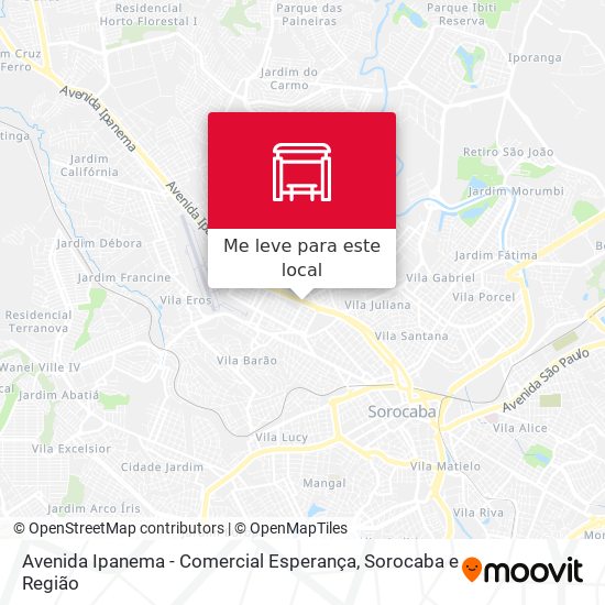 Avenida Ipanema - Comercial Esperança mapa