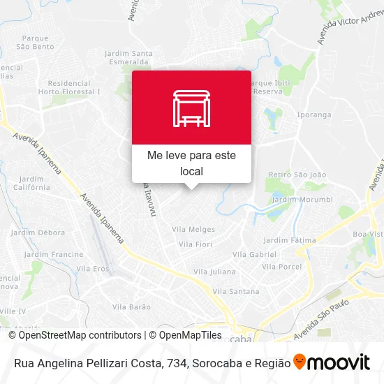 Rua Angelina Pellizari Costa, 734 mapa