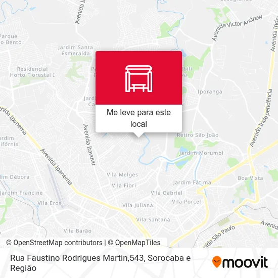 Rua Faustino Rodrigues Martin,543 mapa