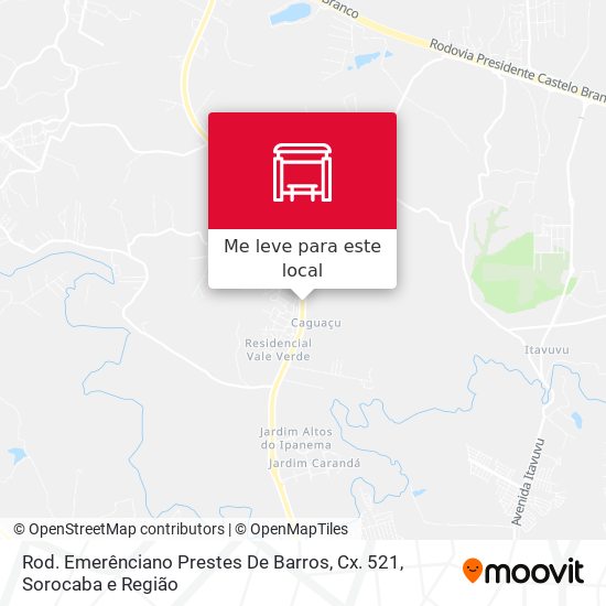 Rod. Emerênciano Prestes De Barros, Cx. 521 mapa