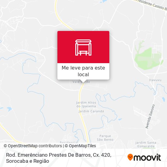 Rod. Emerênciano Prestes De Barros, Cx. 420 mapa