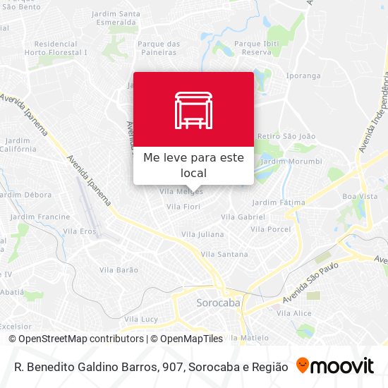 R. Benedito Galdino Barros, 907 mapa