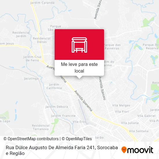Rua Dúlce Augusto De Almeida Faria 241 mapa