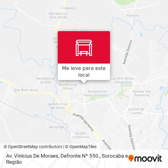 Av. Vinícius De Moraes, Defronte Nº 550. mapa