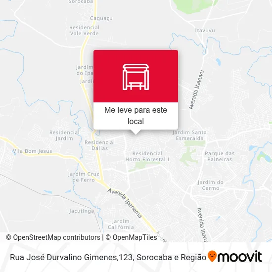 Rua José Durvalino Gimenes,123 mapa
