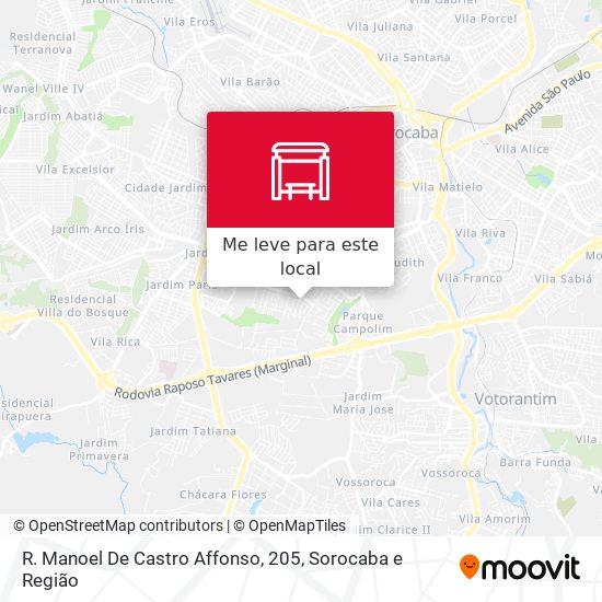 R. Manoel De Castro Affonso, 205 mapa