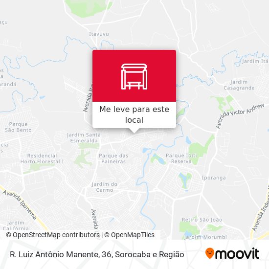 R. Luiz Antônio Manente, 36 mapa