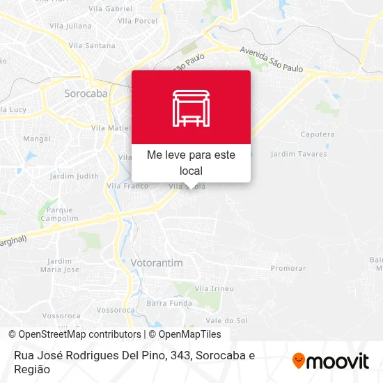 Rua José Rodrigues Del Pino, 343 mapa