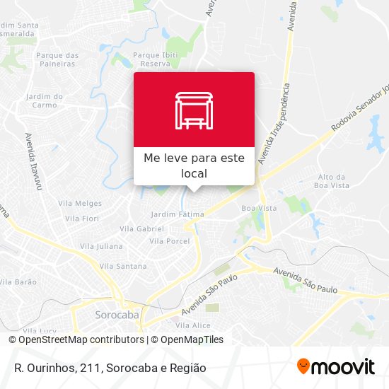 R. Ourinhos, 211 mapa