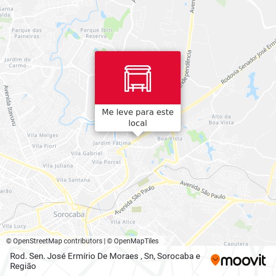Rod. Sen. José Ermírio De Moraes , Sn mapa