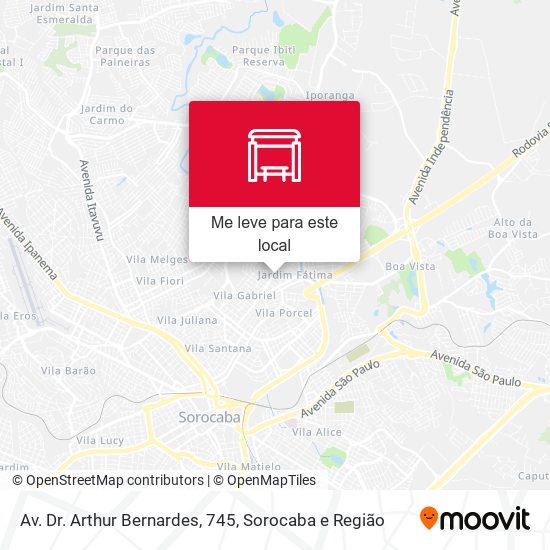 Av. Dr. Arthur Bernardes, 745 mapa