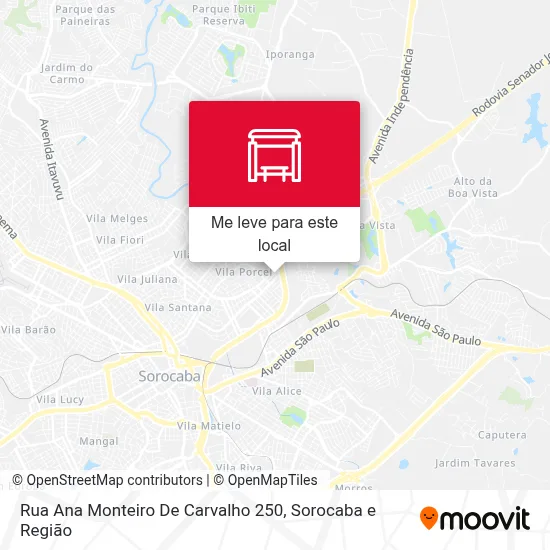 Rua Ana Monteiro De Carvalho 250 mapa