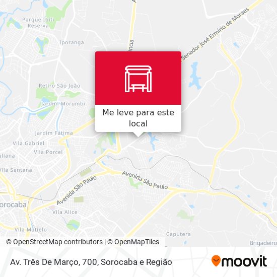 Av. Três De Março, 700 mapa