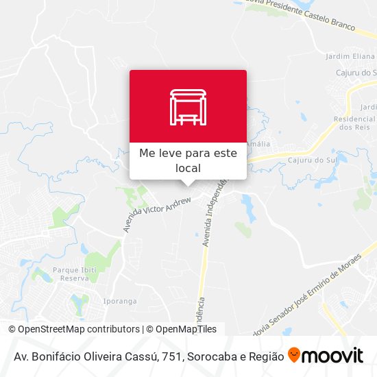 Av. Bonifácio Oliveira Cassú, 751 mapa