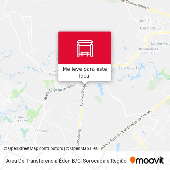 Área De Transferência Éden B/C mapa