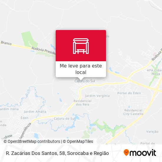 R. Zacárias Dos Santos, 58 mapa