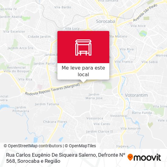 Rua Carlos Eugênio De Siqueira Salerno, Defronte Nº 568 mapa