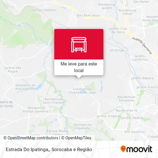 Estrada Do Ipatinga, mapa