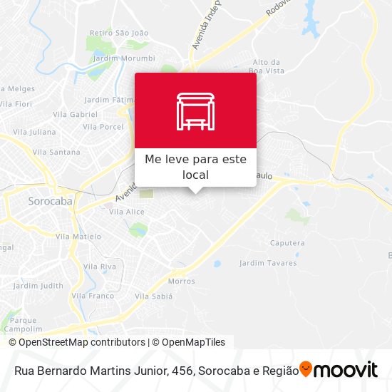 Rua  Bernardo Martins Junior, 456 mapa