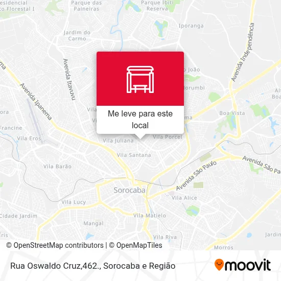 Rua Oswaldo Cruz,462. mapa