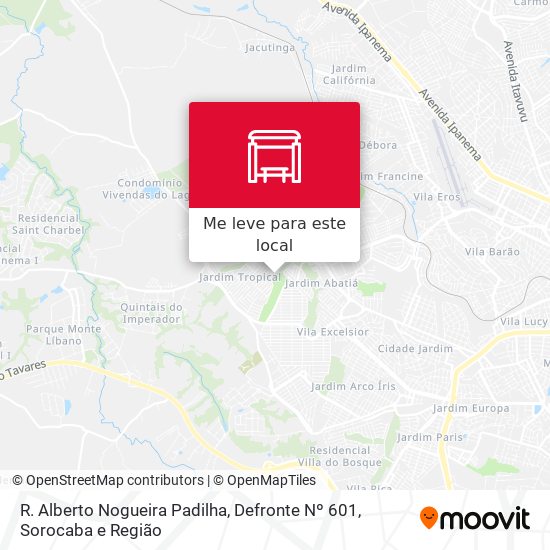R. Alberto Nogueira Padilha, Defronte Nº 601 mapa