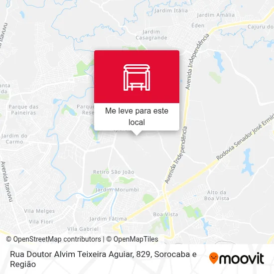 Rua Doutor Alvim Teixeira Aguiar,  829 mapa