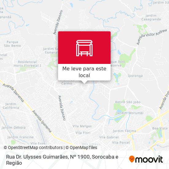 Rua  Dr. Ulysses Guimarães, Nº 1900 mapa