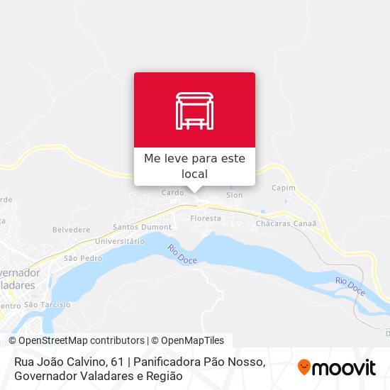 Rua João Calvino, 61 | Panificadora Pão Nosso mapa