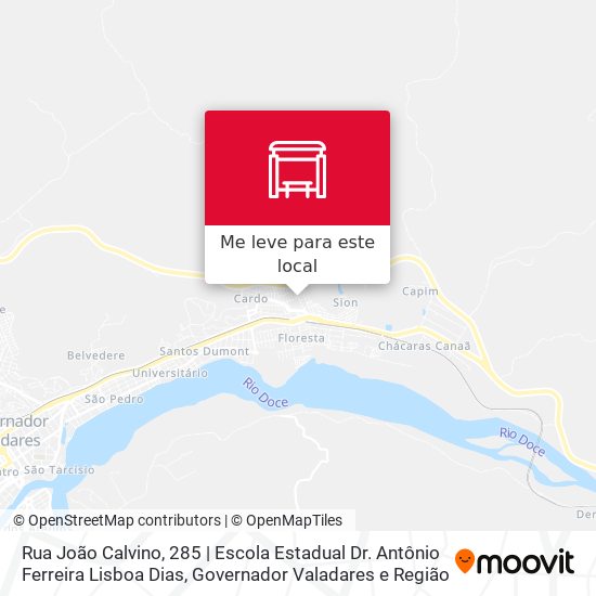 Rua João Calvino, 285 | Escola Estadual Dr. Antônio Ferreira Lisboa Dias mapa